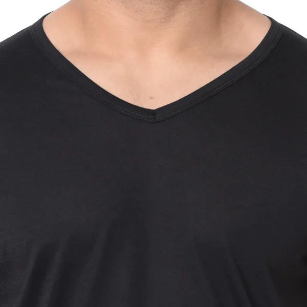 Black_Cotton_Solid_V_Neck_Regukar_Fit_T-Shirt_For_Men