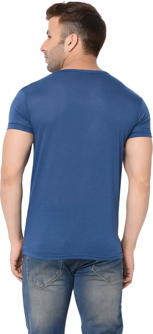 Blue_Cotton_Solid_V_Neck_Regukar_Fit_T-Shirt_For_Men