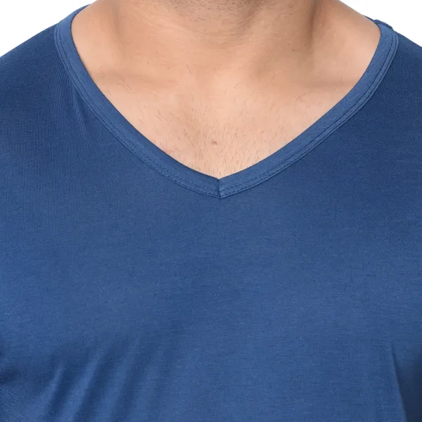Blue_Cotton_Solid_V_Neck_Regukar_Fit_T-Shirt_For_Men