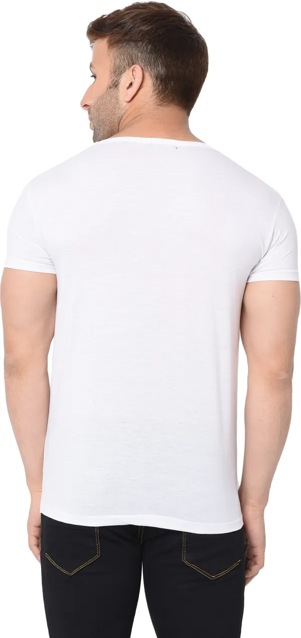 White_Cotton_Solid_V_Neck_Regukar_Fit_T-Shirt_For_Men