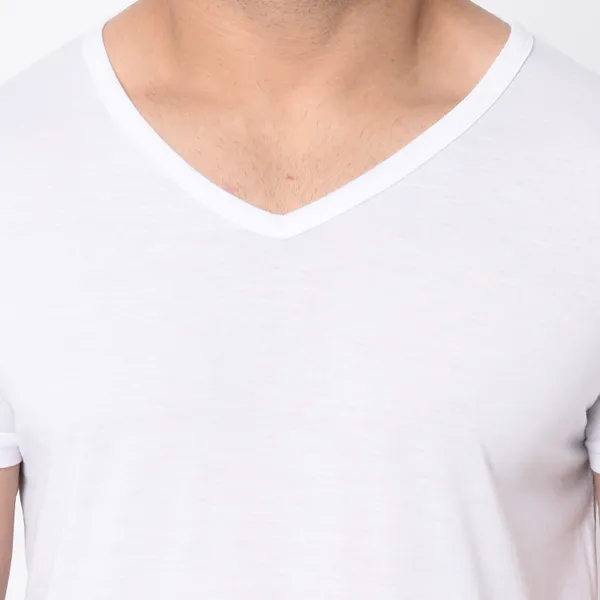White_Cotton_Solid_V_Neck_Regukar_Fit_T-Shirt_For_Men