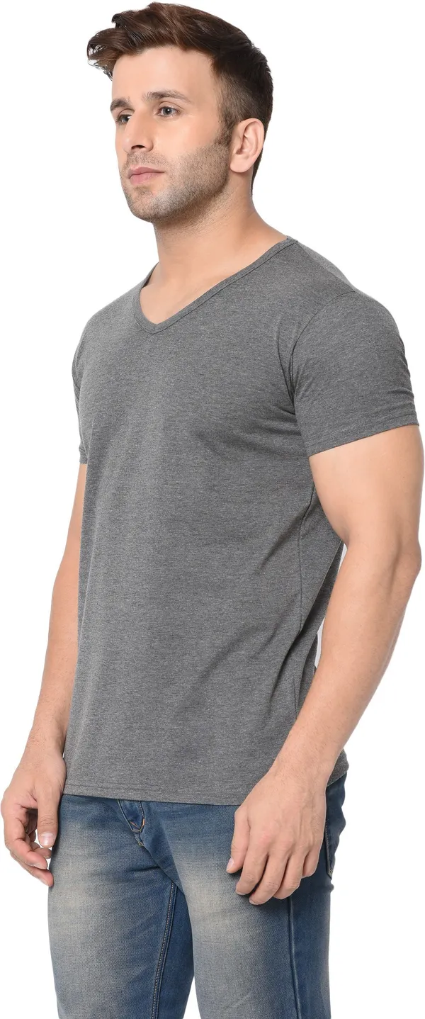 Grey_Cotton_Solid_V_Neck_Regukar_Fit_T-Shirt_For_Men
