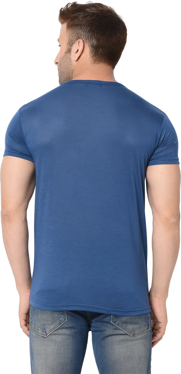 Dark_Blue_Cotton_Solid_Round_Neck_Regukar_Fit_T-Shirt_For_Men