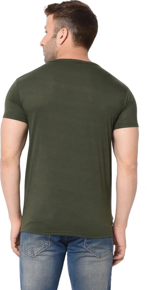 Dark_Green_Cotton_Solid_Round_Neck_Regukar_Fit_T-Shirt_For_Men