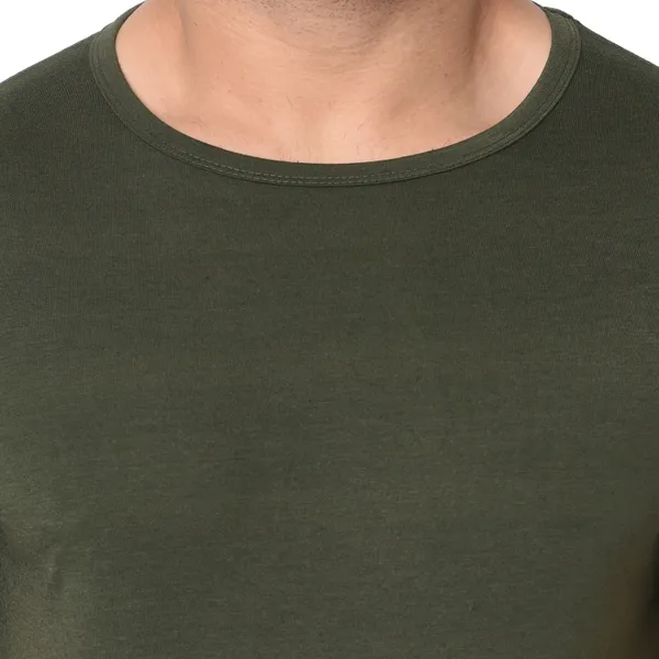 Dark_Green_Cotton_Solid_Round_Neck_Regukar_Fit_T-Shirt_For_Men