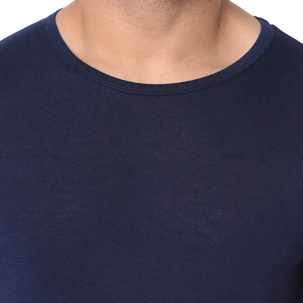 Blue_Cotton_Solid_Men_Round_Neck_Regukar_Fit_T-Shirt_For_Men