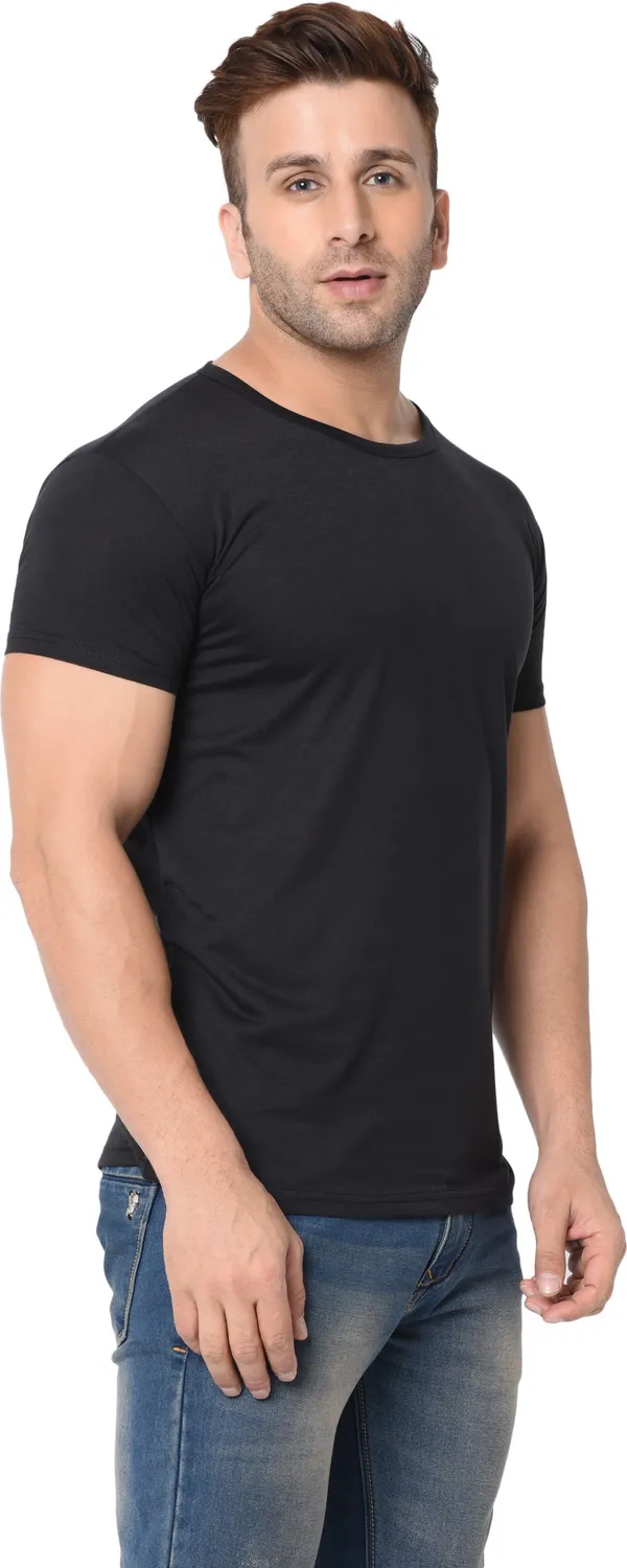 Black_Cotton_Solid_Round_Neck_Regukar_Fit_T-Shirt_For_Men