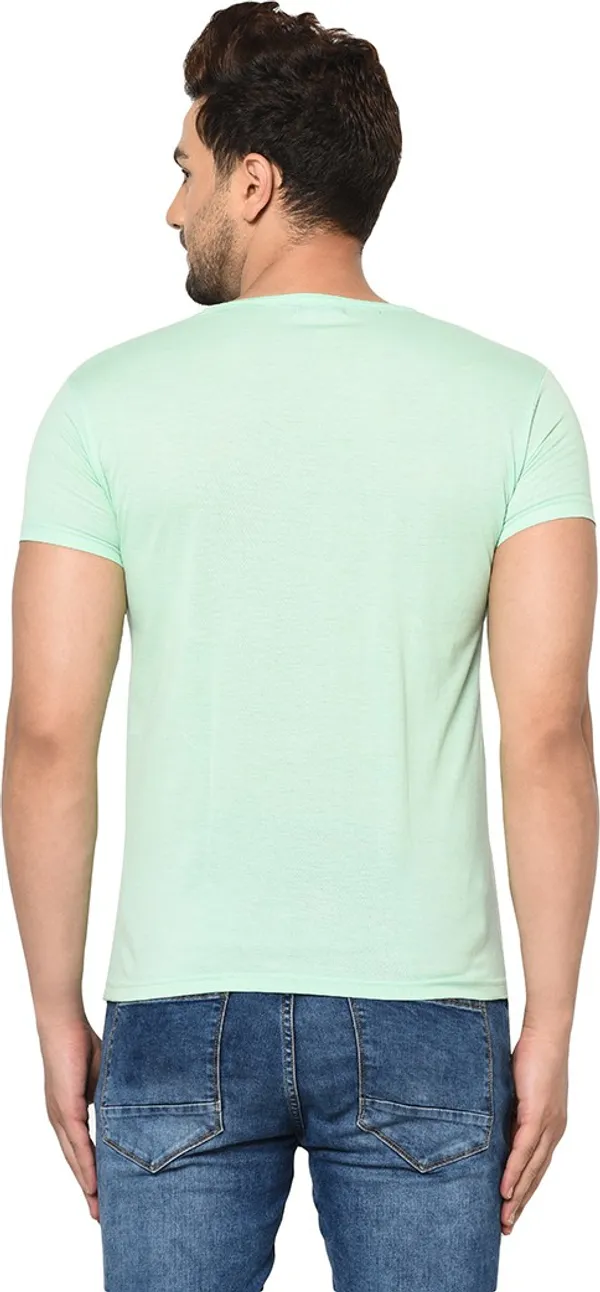 Green_Cotton_Solid_V_Neck_Regukar_Fit_T-Shirt_for_men