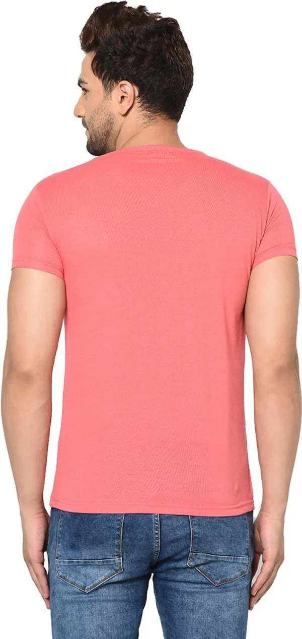 Red_Cotton_Solid_V_Neck_Regukar_Fit_T-Shirt_For_Men