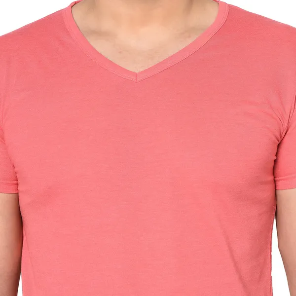 Red_Cotton_Solid_V_Neck_Regukar_Fit_T-Shirt_For_Men