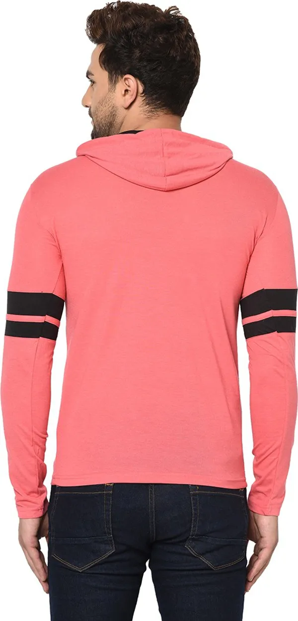 Red_Cotton_Solid_Hooded_Neck_Regukar_Fit_T-Shirt_For_Men