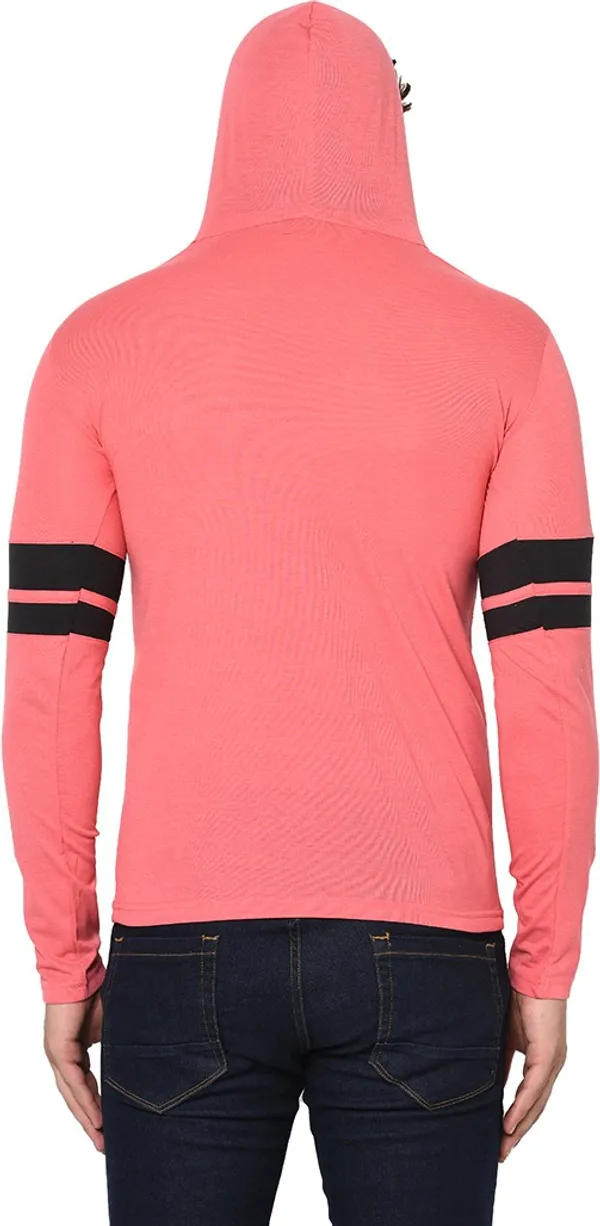 Red_Cotton_Solid_Hooded_Neck_Regukar_Fit_T-Shirt_For_Men