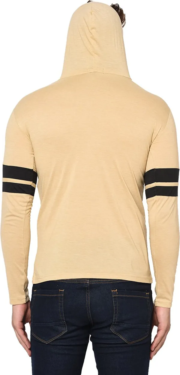 Beige_Cotton_Solid_Hooded_Neck_Regukar_Fit_T-Shirt_For_Men