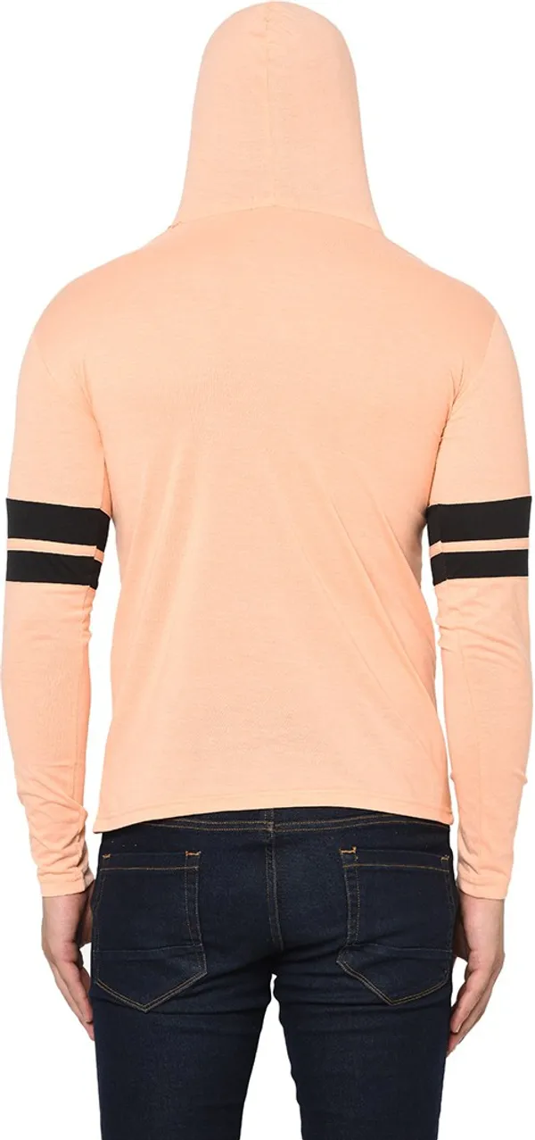 Beige_Cotton_Solid_Hooded_Neck_Regukar_Fit_T-Shirt_For_Men