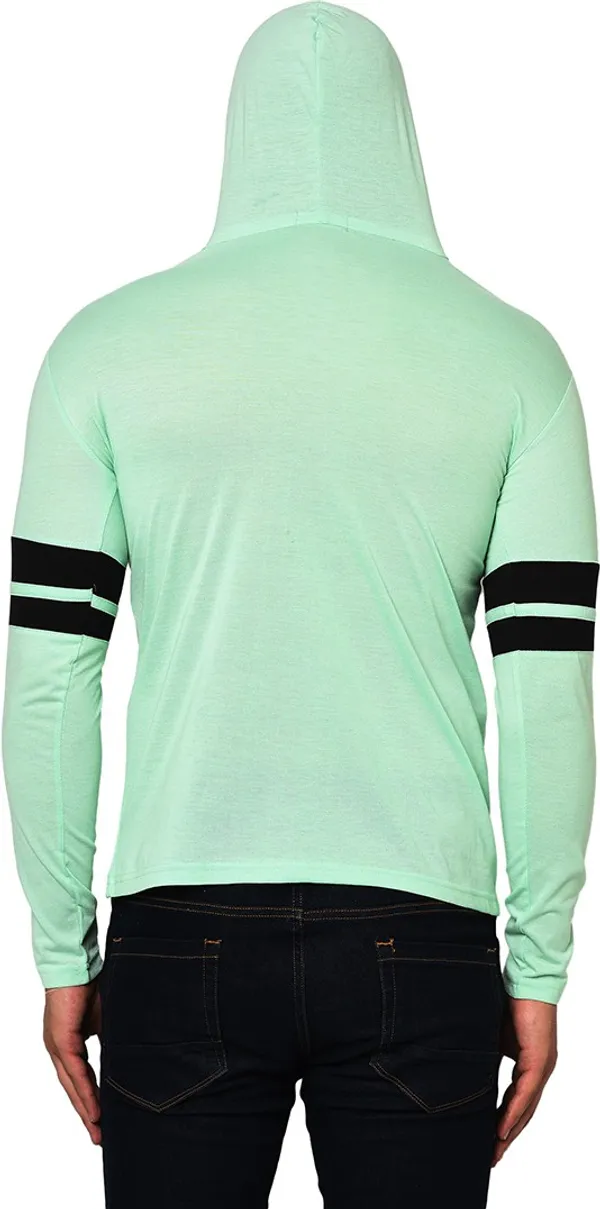 Green_Cotton_Solid_Hooded_Neck_Regukar_Fit_T-Shirt_For_Men