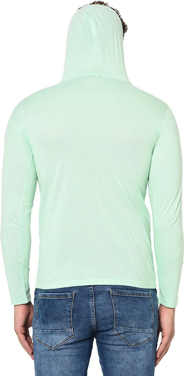 Green_Cotton_Solid_Men_Hooded_Neck_Regukar_Fit_T-Shirt_For_Men