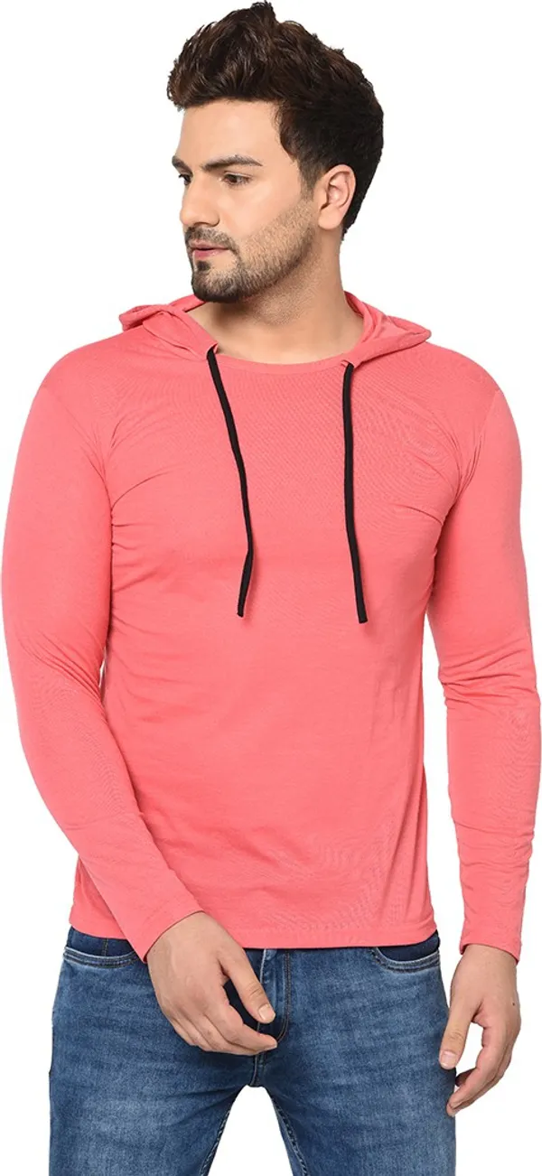 Red_Solid_Cotton_Hooded_T-Shirt_for_Men_|_Regular_Fit