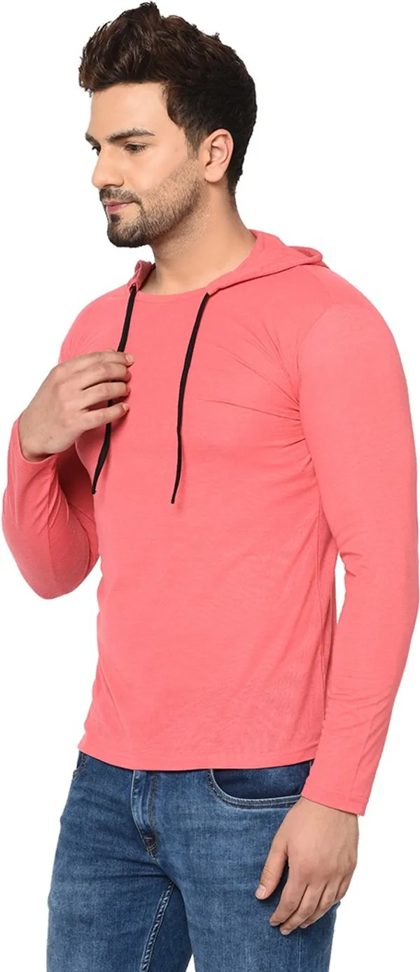 Red_Solid_Cotton_Hooded_T-Shirt_for_Men_|_Regular_Fit