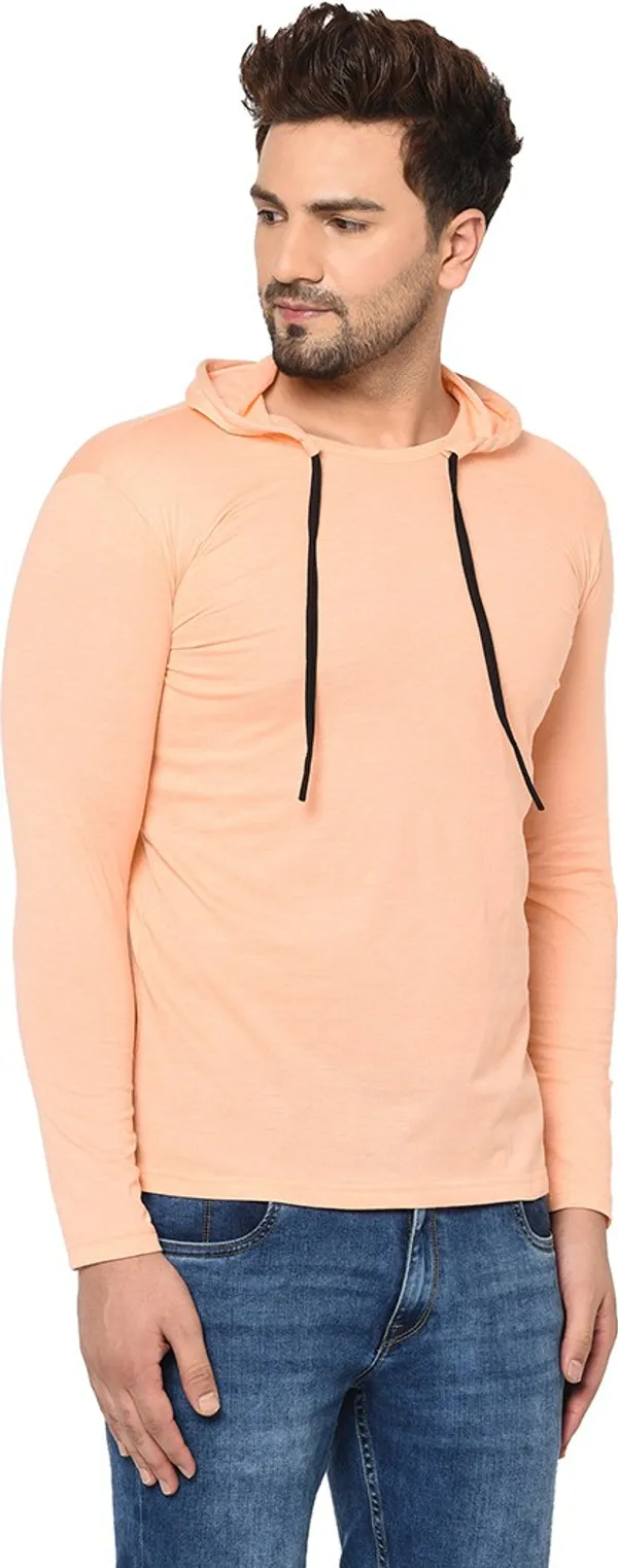 Beige_Cotton_Solid_Hooded_Neck_Regukar_Fit_T-Shirt_for_men