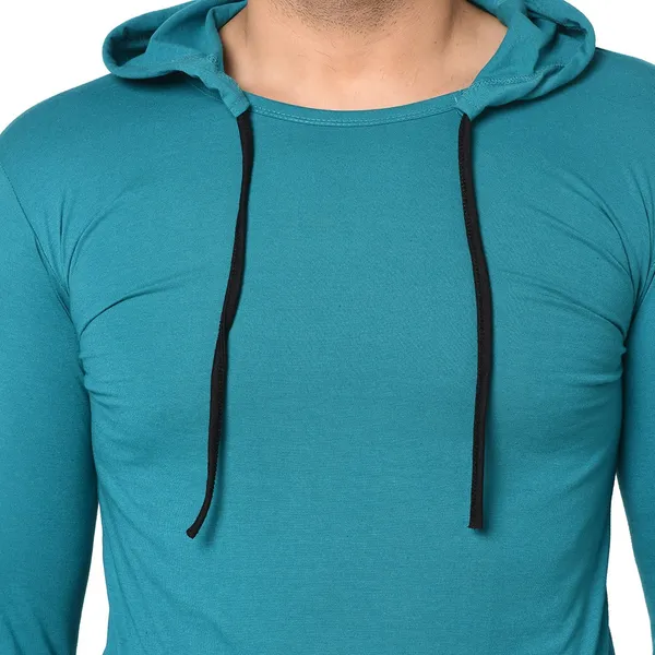 Blue_Cotton_Solid_Hooded_Neck_Regukar_Fit_T-Shirt_For_Men