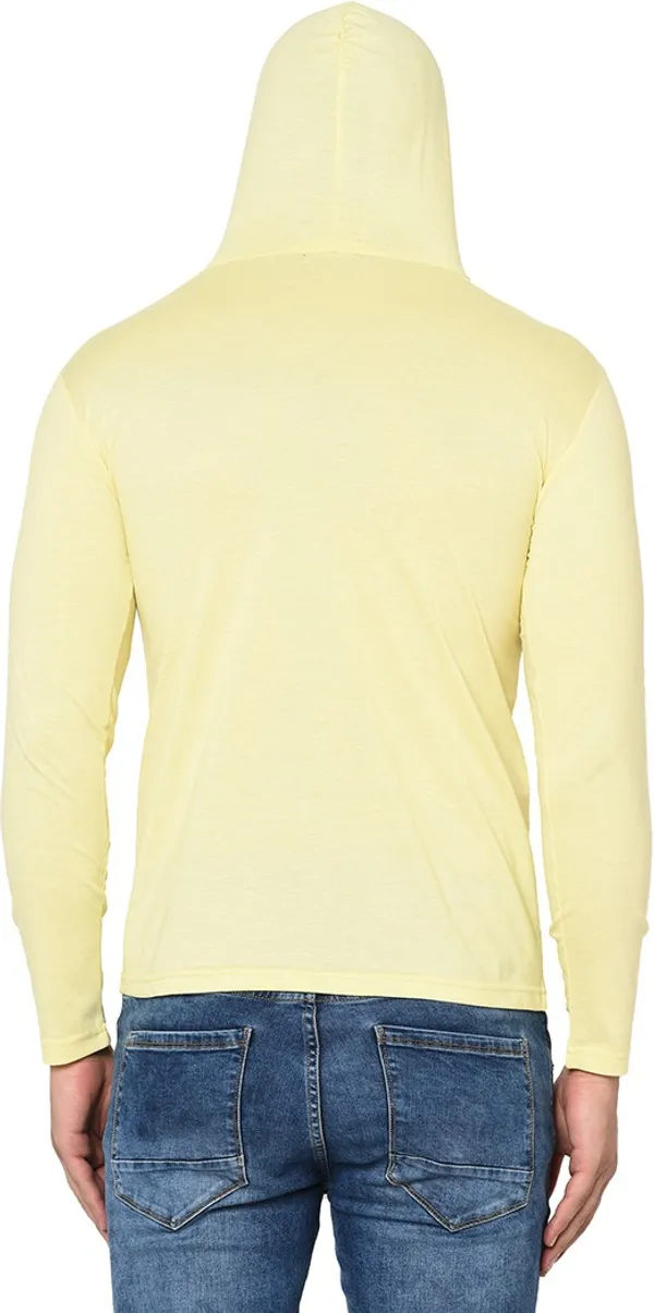 Yellow_Cotton_Solid_Scoop_Neck_Regukar_Fit_T-Shirt_For_Men