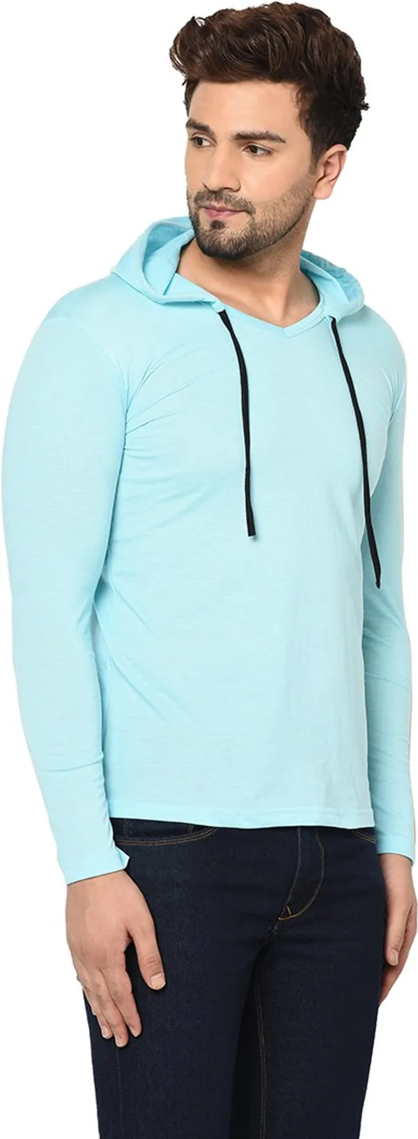 Blue_Cotton_Solid_Scoop_Neck_Regukar_Fit_T-Shirt_For_Men