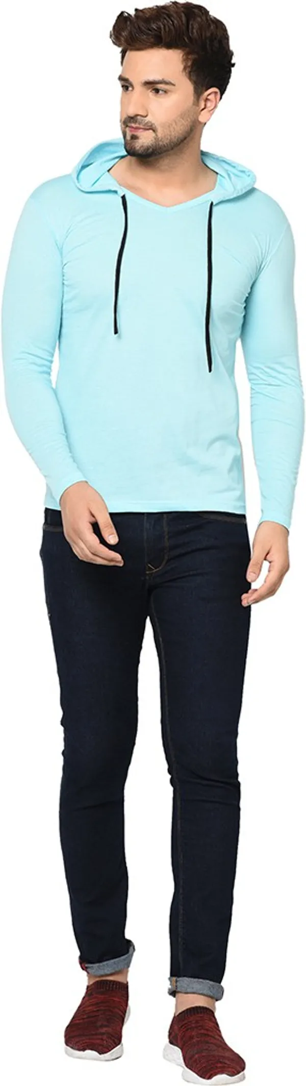 Blue_Cotton_Solid_Scoop_Neck_Regukar_Fit_T-Shirt_For_Men