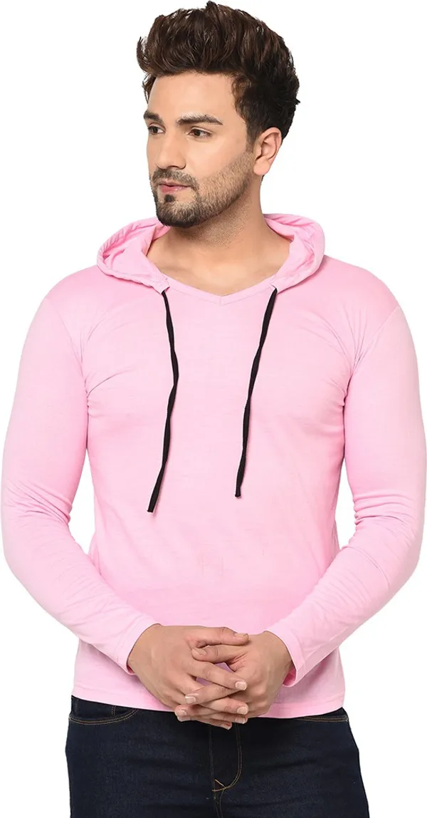 Pink_Cotton_Solid_Scoop_Neck_Regukar_Fit_T-Shirt_For_Men