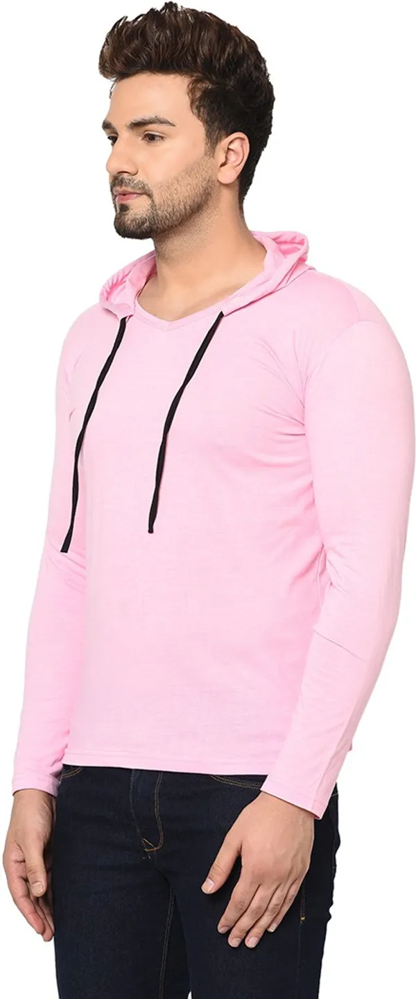 Pink_Cotton_Solid_Scoop_Neck_Regukar_Fit_T-Shirt_For_Men