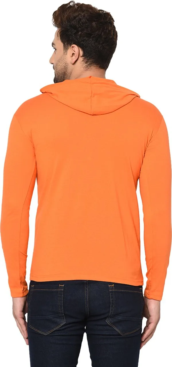 Orange_Cotton_Solid_Scoop_Neck_Regukar_Fit_T-Shirt_For_Men