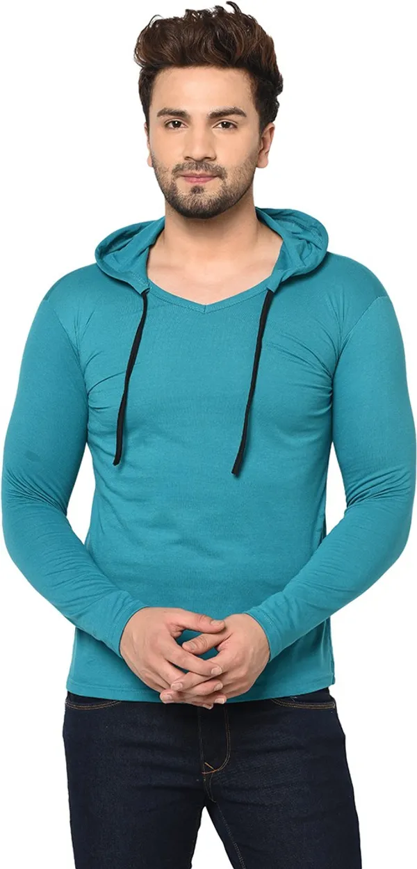 Blue_Cotton_Solid_Scoop_Neck_Regukar_Fit_T-Shirt_For_Men