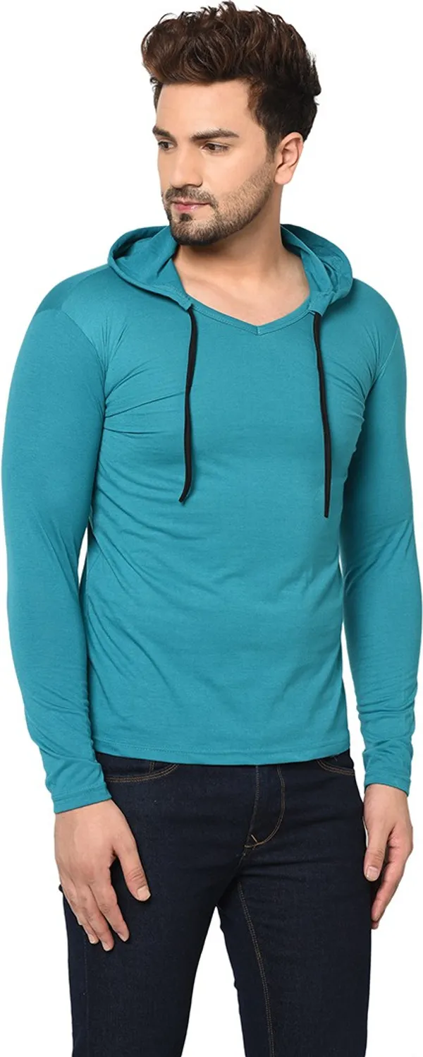 Blue_Cotton_Solid_Scoop_Neck_Regukar_Fit_T-Shirt_For_Men