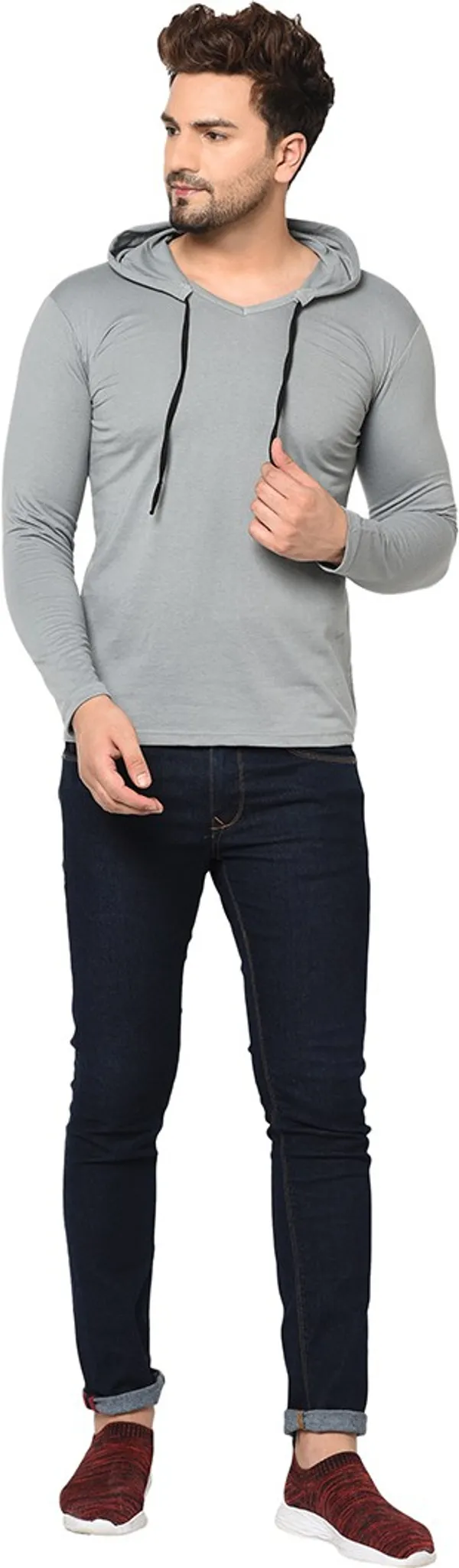 Grey_Cotton_Solid_Scoop_Neck_Regukar_Fit_T-Shirt_For_Men