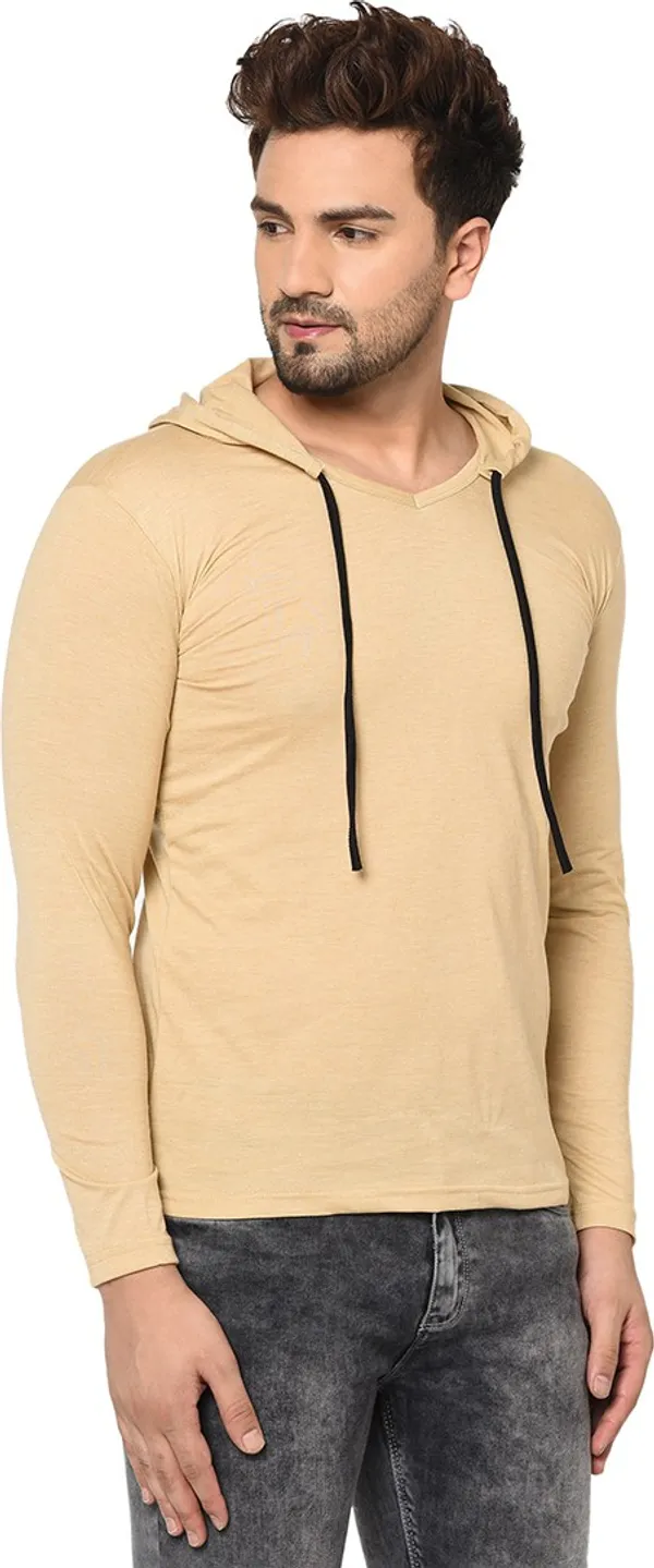 Beige_Cotton_Solid_Scoop_Neck_Regukar_Fit_T-Shirt_For_Men
