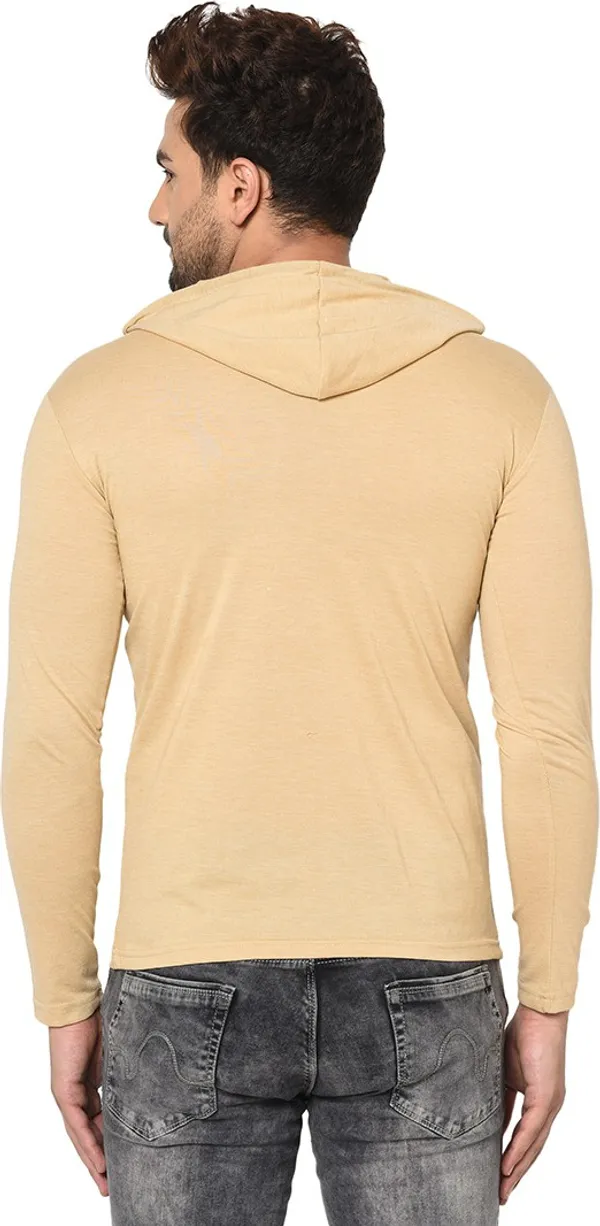 Beige_Cotton_Solid_Scoop_Neck_Regukar_Fit_T-Shirt_For_Men