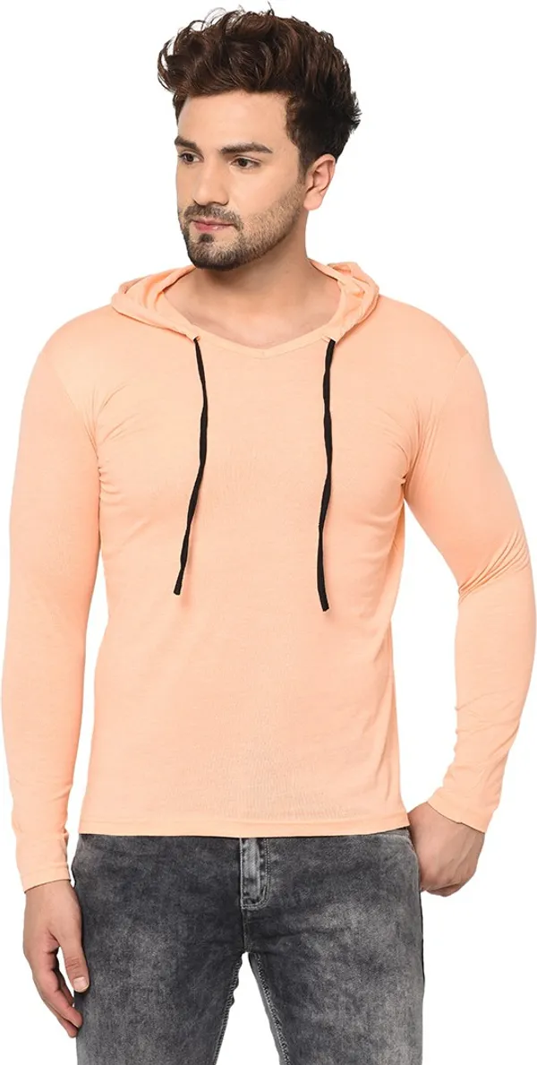 Beige_Cotton_Solid_Scoop_Neck_Regukar_Fit_T-Shirt_For_Men