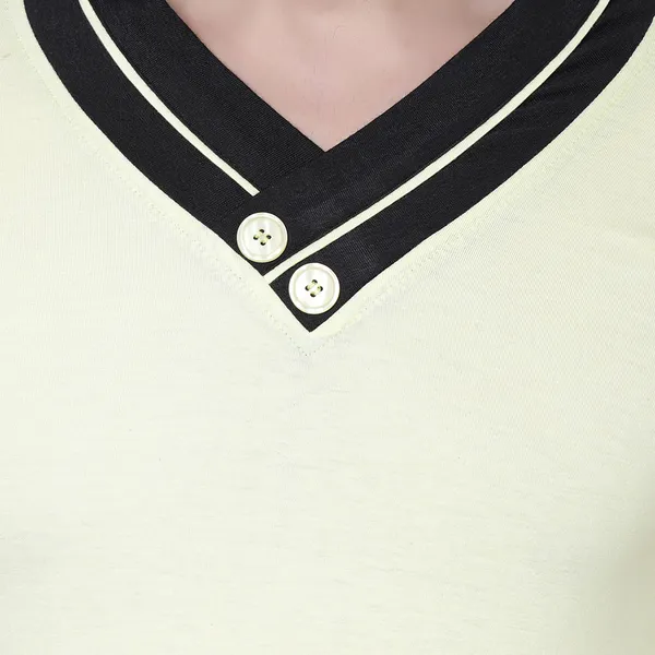 Yellow_Cotton_Solid_Shawl_Neck_Regukar_Fit_T-Shirt_for_men