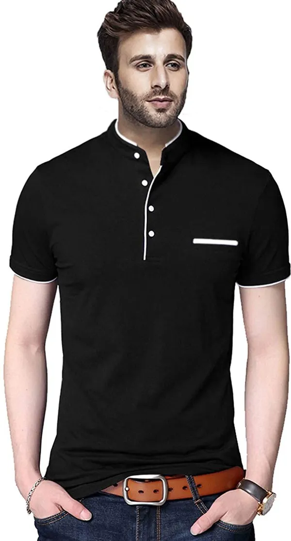 Black_Cotton_Solid_Henley_Neck_Regukar_Fit_T-Shirt_for_men