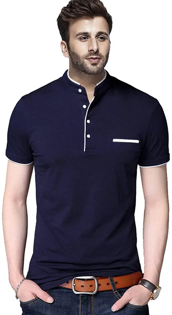 Dark_Blue_Cotton_Solid_Henley_Neck_Regukar_Fit_T-Shirt_For_Men