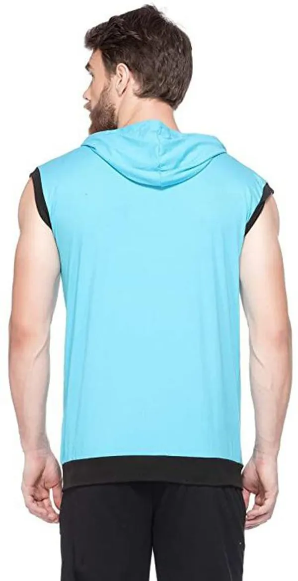 Blue_Cotton_Solid_Hooded_Neck_Regukar_Fit_T-Shirt_For_Men