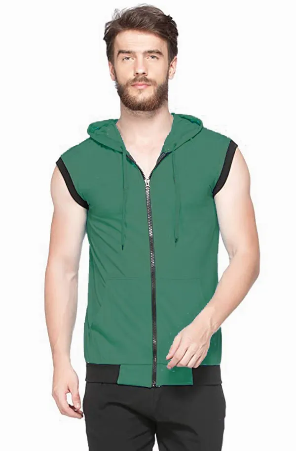 Dark_Green_Cotton_Solid_Hooded_Neck_Regukar_Fit_T-Shirt_for_men
