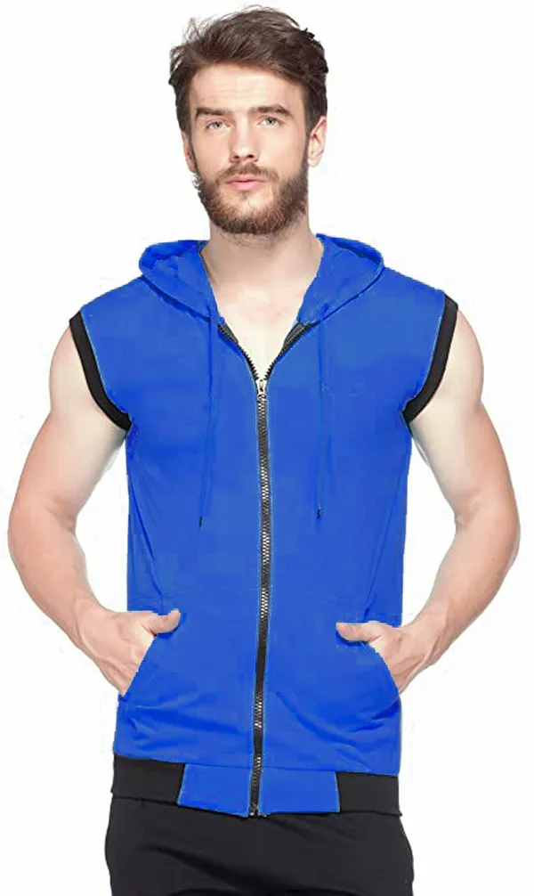Dark_Green_Cotton_Solid_Hooded_Neck_Regukar_Fit_T-Shirt_For_Men