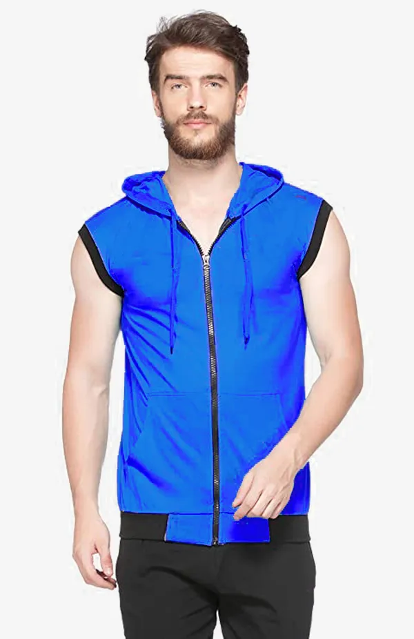 Dark_Green_Cotton_Solid_Hooded_Neck_Regukar_Fit_T-Shirt_For_Men
