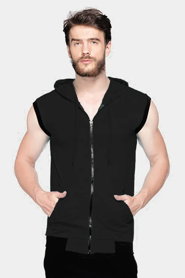 Dark_Green_Cotton_Solid_Hooded_Neck_Regukar_Fit_T-Shirt_For_Men