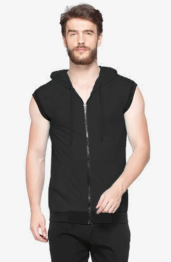 Dark_Green_Cotton_Solid_Hooded_Neck_Regukar_Fit_T-Shirt_For_Men