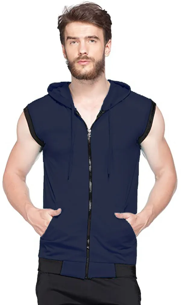 Dark_Green_Cotton_Solid_Hooded_Neck_Regukar_Fit_T-Shirt_For_Men