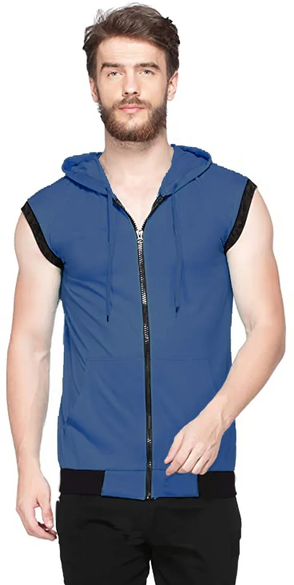 Dark_Green_Cotton_Solid_Hooded_Neck_Regukar_Fit_T-Shirt_For_Men