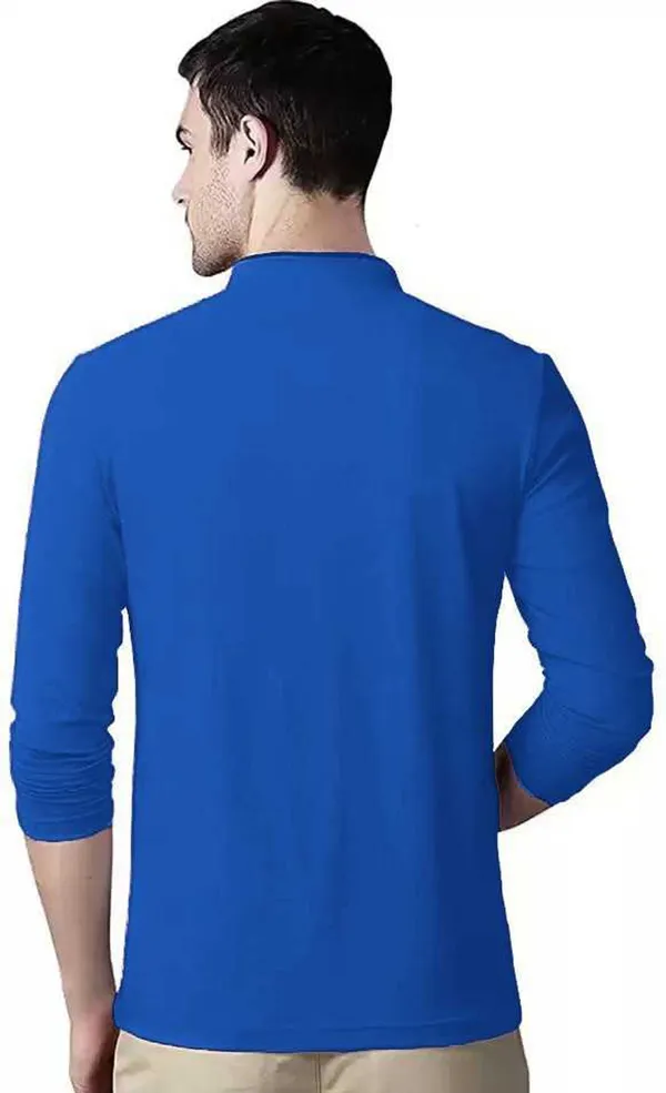 Dark_Blue_Cotton_Solid_Mandarin_Collar_Regukar_Fit_T-Shirt_For_Men