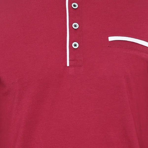 Maroon_Cotton_Solid_Mandarin_Collar_Regukar_Fit_T-Shirt_for_men