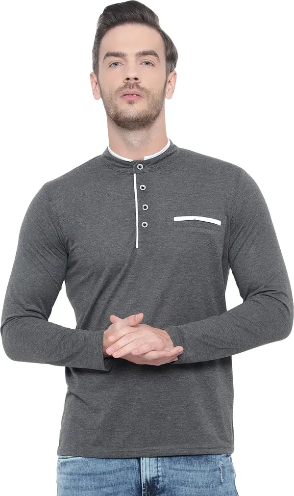 Grey_Cotton_Solid_Mandarin_Collar_Regukar_Fit_T-Shirt_for_men